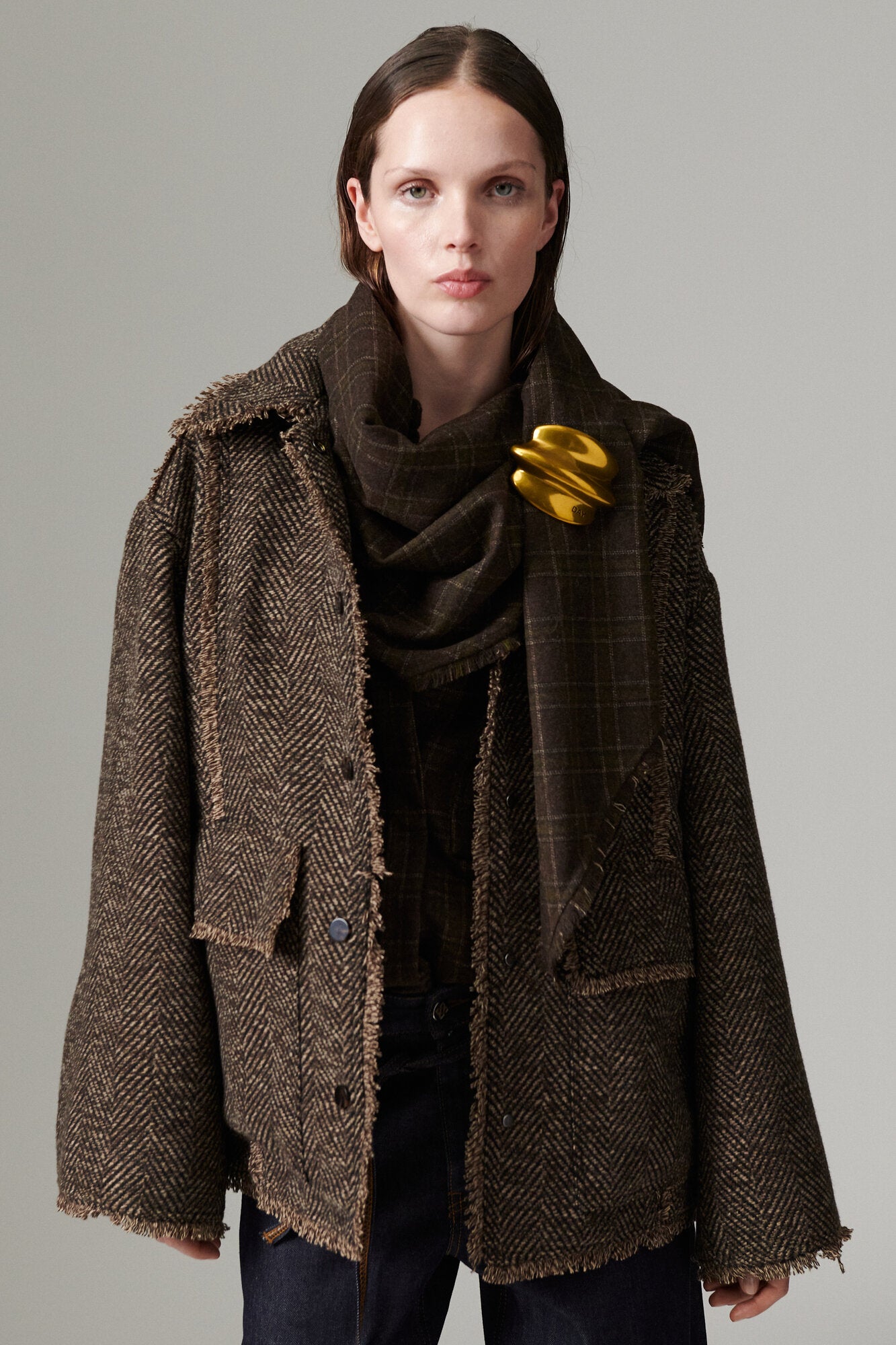 Harry Structure uldjakke - Brown Twill
